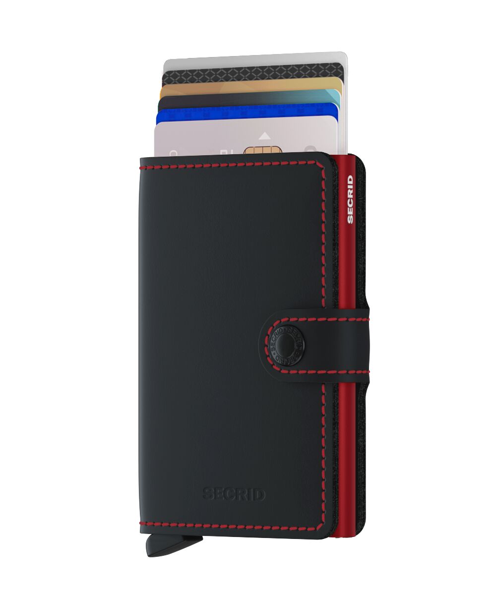 Secrid Miniwallet - Matte Black/Red