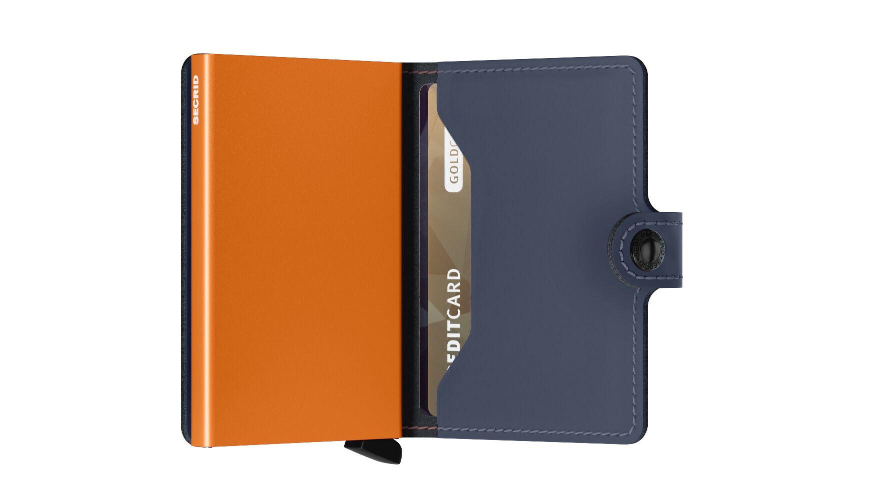 Secrid Miniwallet - Matte Nightblue/Orange