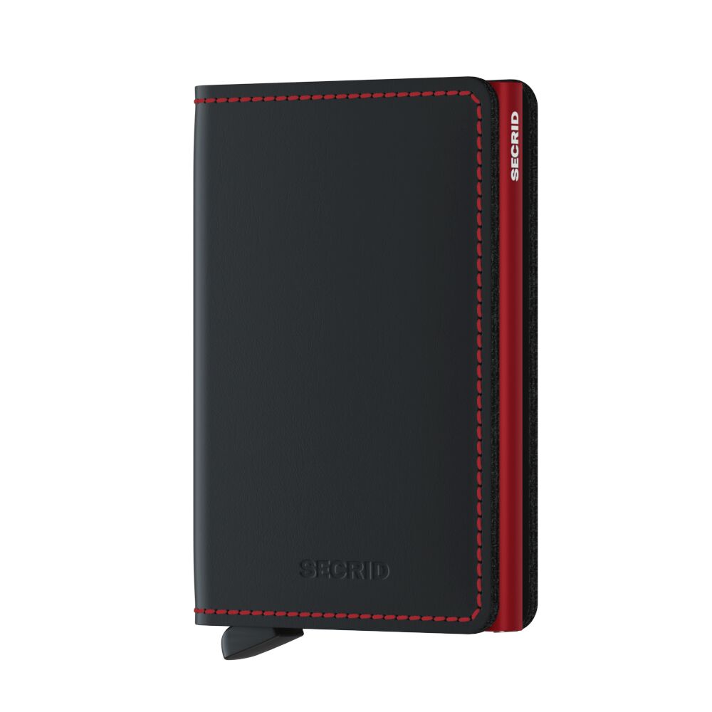 Secrid Slimwallet - Matte Black/Red