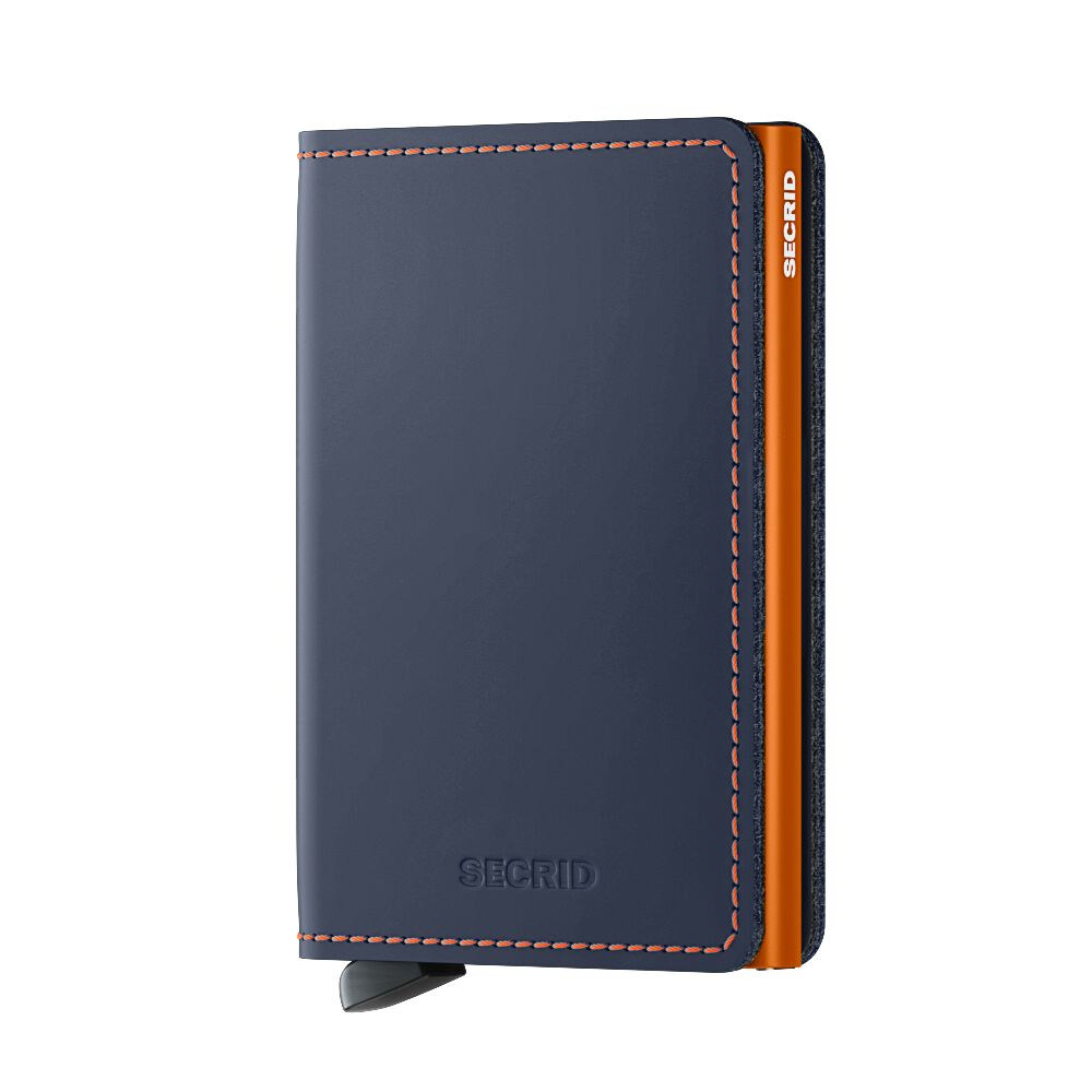 Secrid Slimwallet - Matte Nightblue/Orange