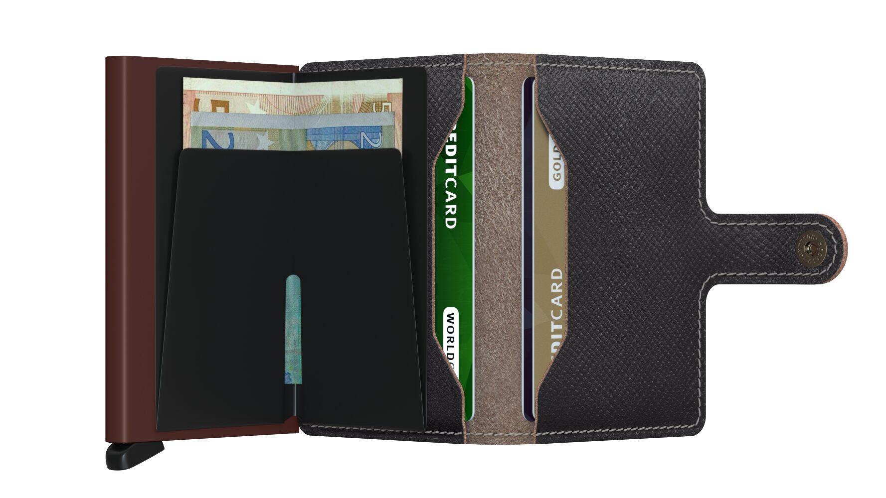 Secrid Miniwallet - Saffiano Brown