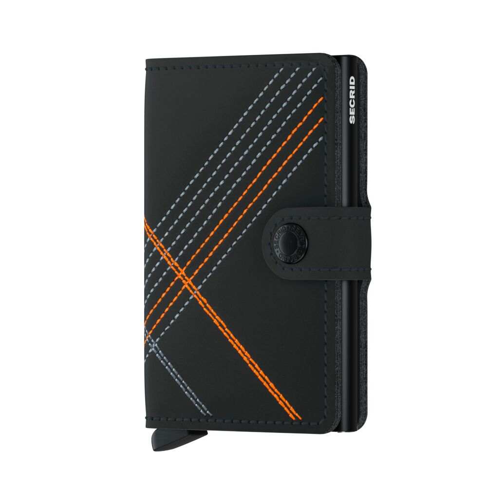 Secrid Miniwallet - Stitch Linea Black/Orange