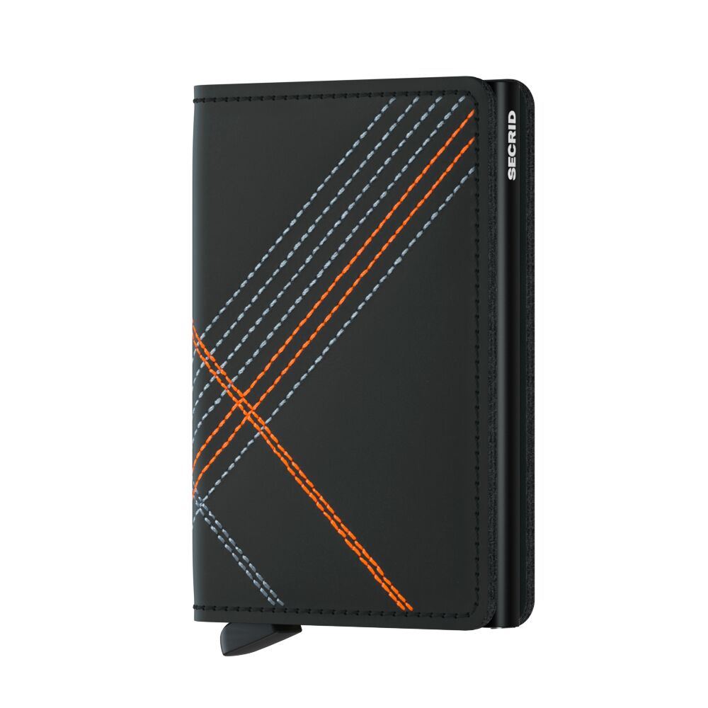 Secrid Slimwallet - Stitch Linea Black/Orange